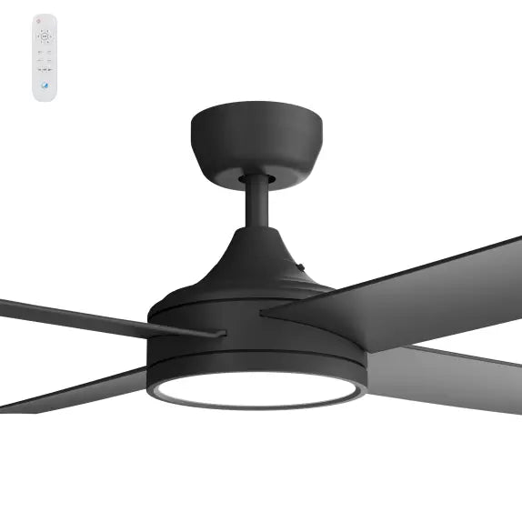 Breeze Silent DC PRO 48" Black All ABS with 24w LED Light kit with Remote Control - Quick Connect