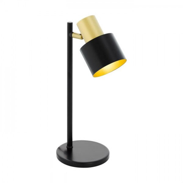 Fiumara T/l 1x60w E27 Blk/gld - Table Lamp - Lux Lighting