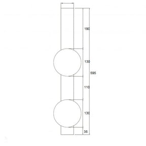 Oris Satin Brass double Wall Light G9 - wall light - Lux Lighting