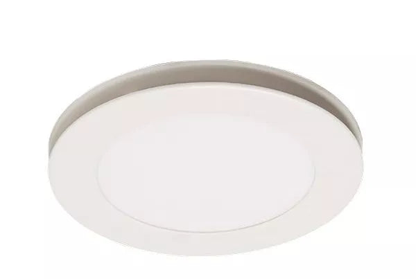 Flow Round LED 250mm Exhaust Fan & 12w Tricolour LED Light White - Exhaust Fans - Lux Lighting