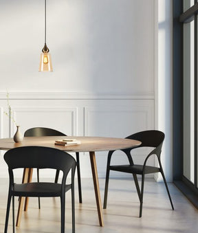 Jerez1 Pendant Es Bronze Amber Flat Top - pendant - Lux Lighting