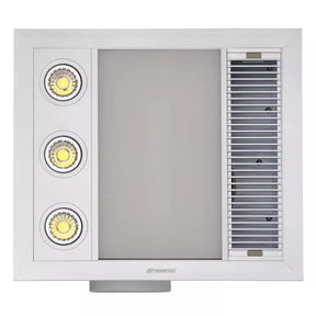 Linear Mini 1000w Halogen 3 in 1 Bathroom Heater & High Extraction Exhaust Fan with LED Light White - Tastic - Lux Lighting