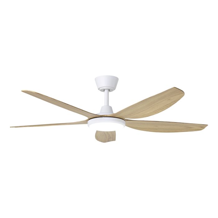 MIAMI 52 DC FAN 20W LED TRI-COL WHT/BLACKBUTT