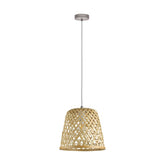 Kirkcolm H/l 1x60w E27 Light Wood - pendant - Lux Lighting
