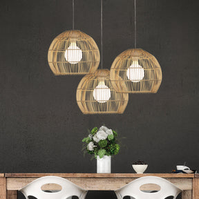 Batu.36 Natural Rattan Shade E27 DIY - pendant - Lux Lighting