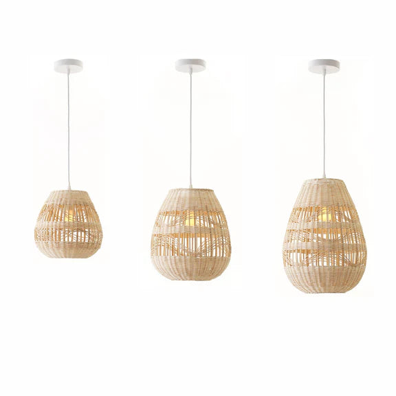 Small rattan pendant light cheap