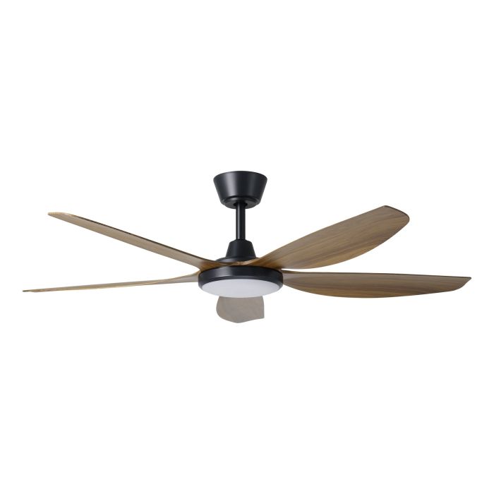 MIAMI 52 DC FAN 20W LED TRI-COL BLK/NEW TEAK