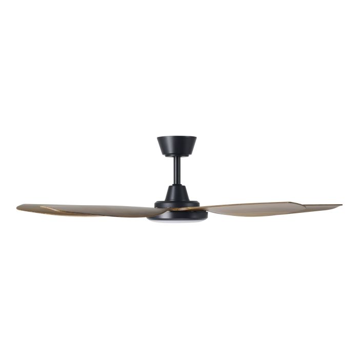 MIAMI 52 DC FAN 20W LED TRI-COL BLK/NEW TEAK
