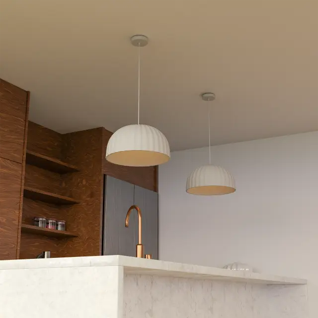Calibo Rachis Modern Minimalist Fluted Dome Pendant - 600mm
