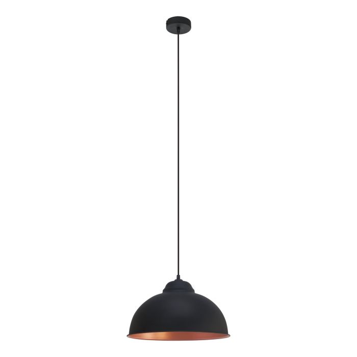 TRURO 2 H/L 1X60W E27 BLK/COP