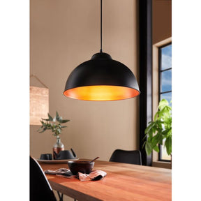 TRURO 2 H/L 1X60W E27 BLK/COP