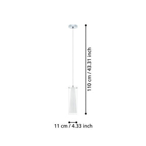 PINTO H/L 1X60W E27 CHR/OPAL/CLR