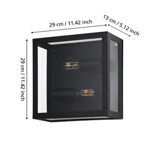 ALAMONTE 1 EXT OYS 2X60W E27 BLK