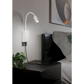 TAZZOLI W/L 3.5W LED 3000K WHT W/USB CHRG