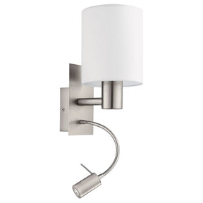 PASTERI W/L 1X40W E27 + 3.5W LED 3000K SN/WHT