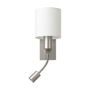 PASTERI W/L 1X40W E27 + 3.5W LED 3000K SN/WHT