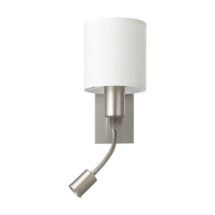 PASTERI W/L 1X40W E27 + 3.5W LED 3000K SN/WHT