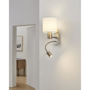 PASTERI W/L 1X40W E27 + 3.5W LED 3000K SN/WHT