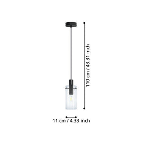 MONTEFINO H/L 1X60W E27 BLK/CLR