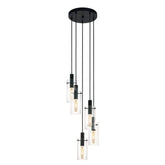 MONTEFINO H/L 5X60W E27 BLK/CLR