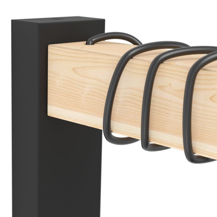TOWNSHEND W/L 1X10W E27 BLK/LIGHT WOOD