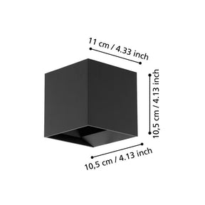 CALPINO EXT W/L 2X2.3W LED 3000K ANTH