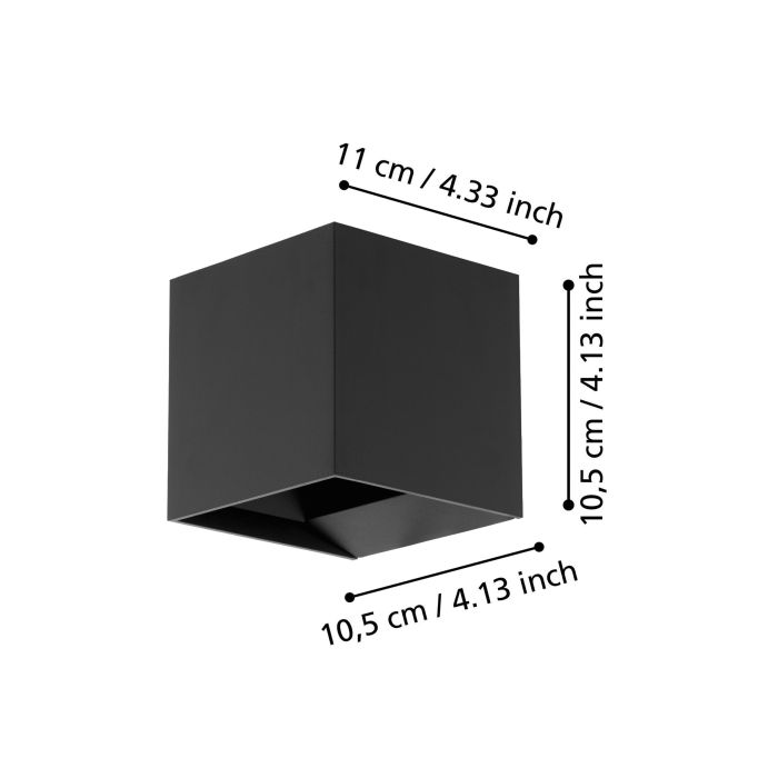 CALPINO EXT W/L 2X2.3W LED 3000K ANTH