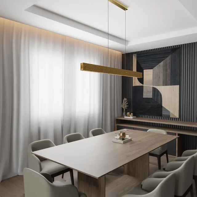 Calibo Couas Textured Honeycomb 3CCT LED Linear Pendant - 2000mm