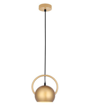 BELLA Pendant Es Matt Gold Dome - pendant - Lux Lighting