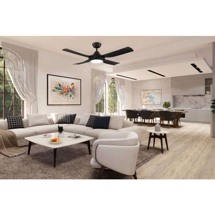 BONDI 48 AC FAN 20W LED TRI-COL BLK