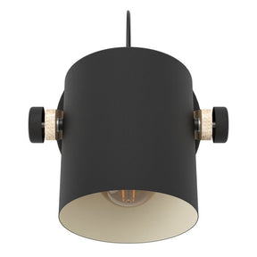 HORNWOOD W/L 1X28W E27 BLK/LIGHT WOOD