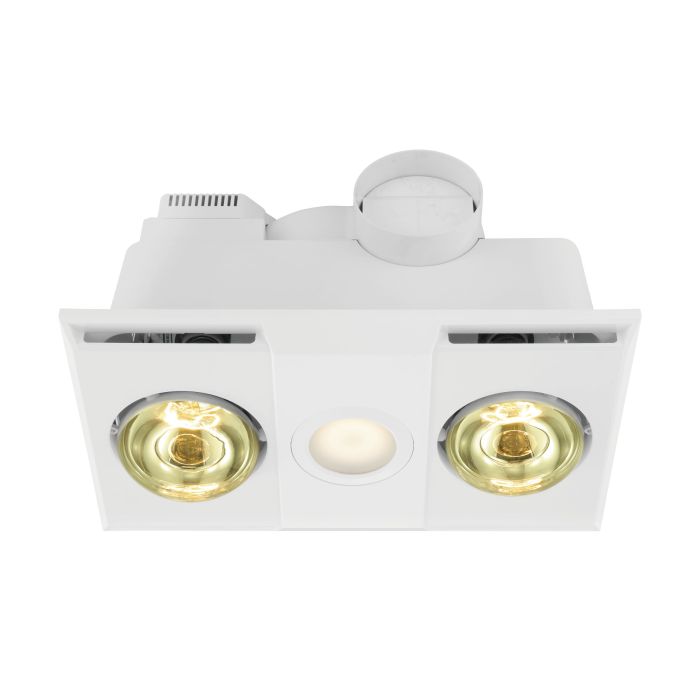 Aura 3-in-1 Bathroom Heater, Exhaust Fan & LED Light