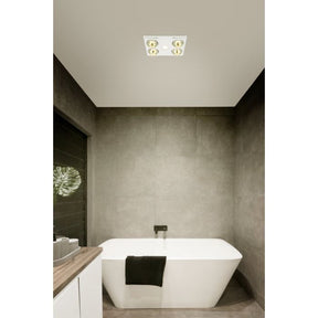 Aura 3-in-1 Bathroom Heater, Exhaust Fan & LED Light White