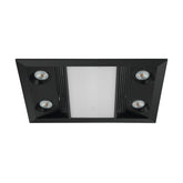 Blaze 3-in-1 Bathroom Heater, Exhaust Fan & LED Light Black