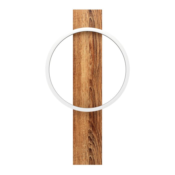 BOYAL W/L 12W LED 3000K BLK/RUSTIC WOOD