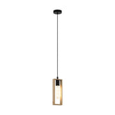 LITTLETON H/L 1X60W E27 BLK/LIGHT WOOD