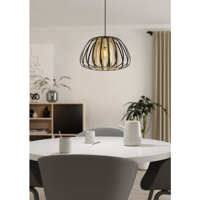 ENCINITOS H/L 1X40W E27 BLK/GLD LGE