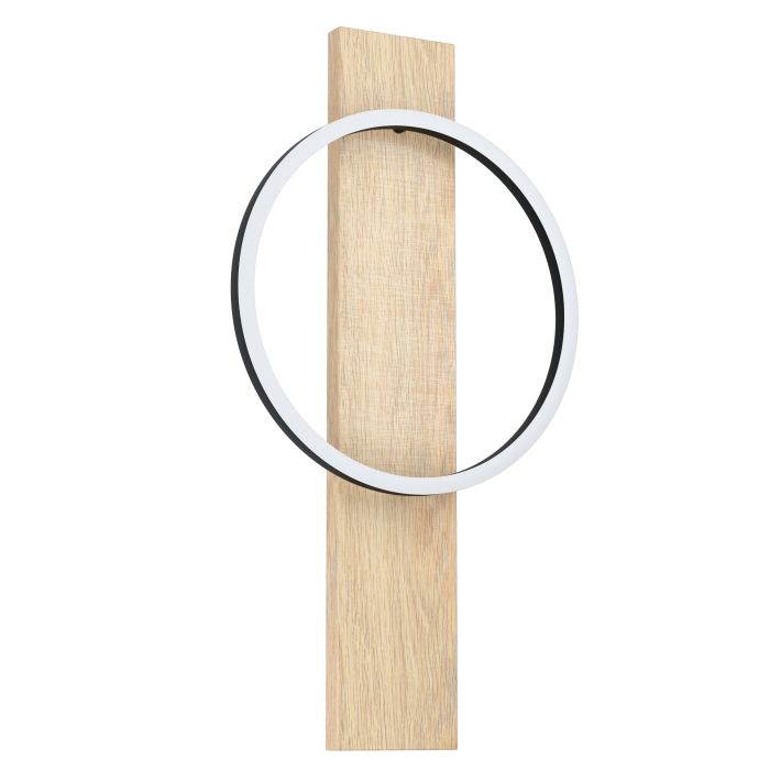 BOYAL W/L 12W LED 3000K BLK/NAT WOOD