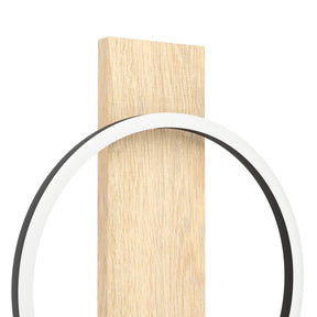 BOYAL W/L 12W LED 3000K BLK/NAT WOOD