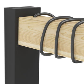 TOWNSHEND W/L 1X10W E27 BLK/LIGHT WOOD FSC