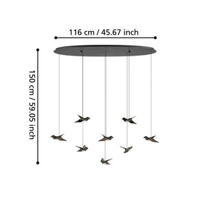 PARATEBUENO H/L 8X3W LED 3000K NKL NERO OBLONG