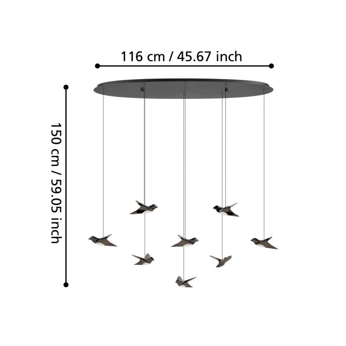 PARATEBUENO H/L 8X3W LED 3000K NKL NERO OBLONG