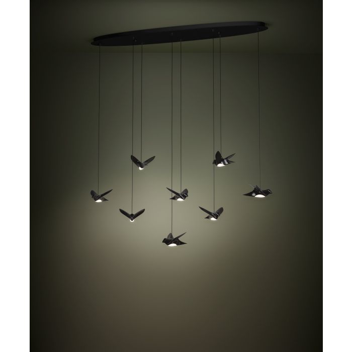 PARATEBUENO H/L 8X3W LED 3000K NKL NERO OBLONG