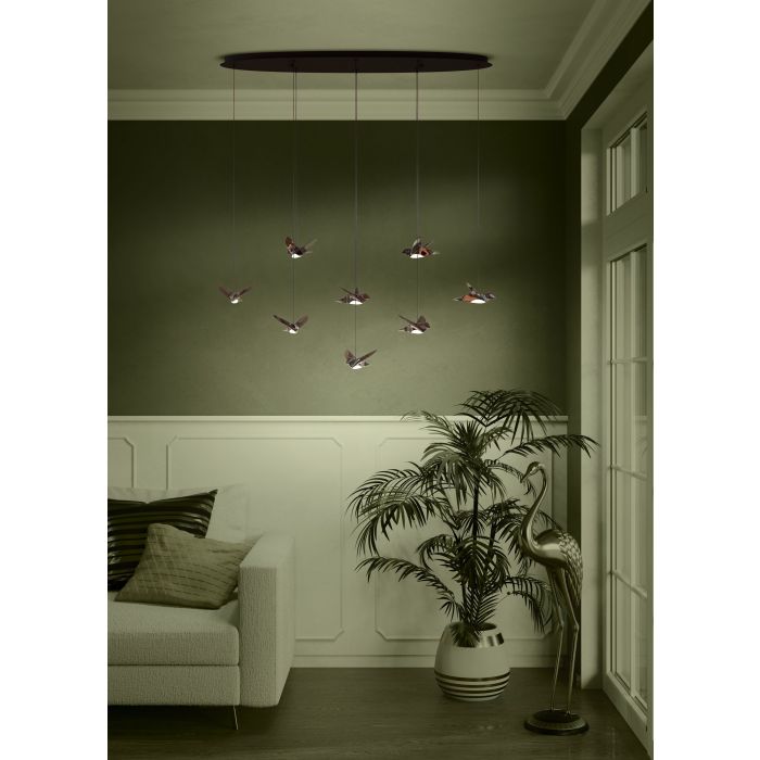 PARATEBUENO H/L 8X3W LED 3000K NKL NERO OBLONG