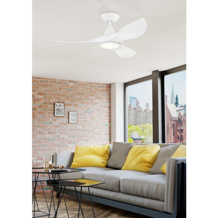 NOOSA 40 DC FAN 18W LED TRI-COL WHT