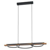 BOYAL H/L 40.5W LED 3000K BLK/RUSTIC WOOD