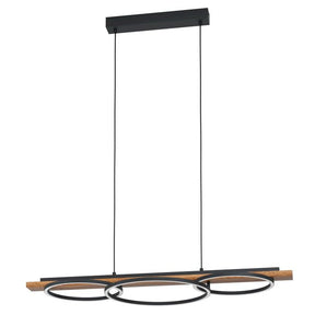 BOYAL H/L 40.5W LED 3000K BLK/RUSTIC WOOD