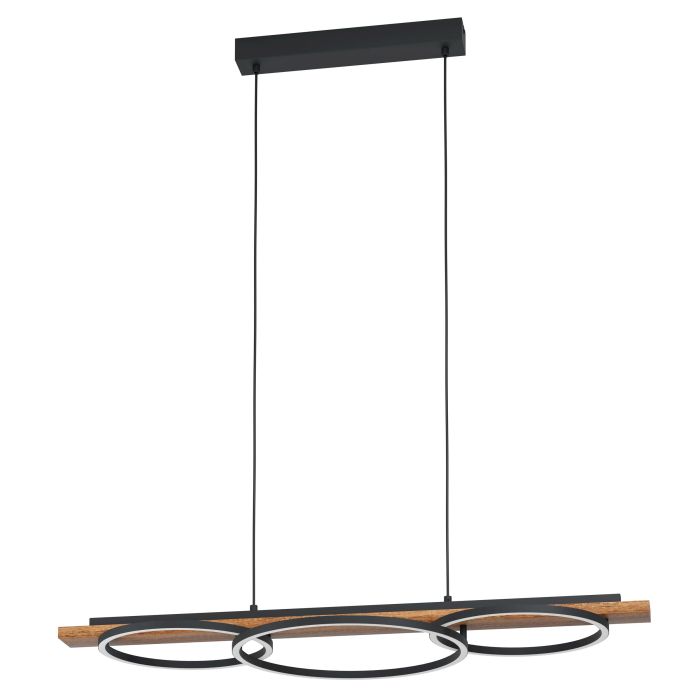 BOYAL H/L 40.5W LED 3000K BLK/RUSTIC WOOD