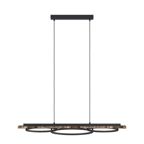 BOYAL H/L 40.5W LED 3000K BLK/RUSTIC WOOD