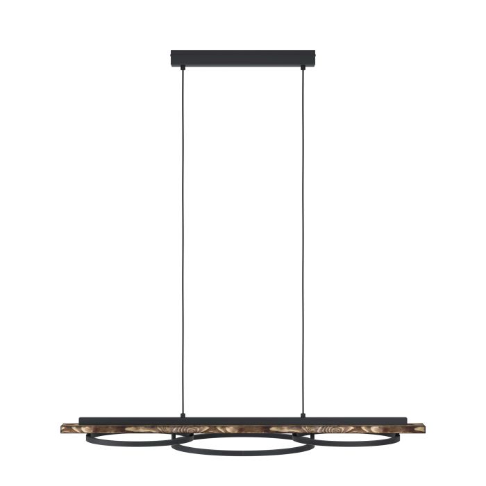 BOYAL H/L 40.5W LED 3000K BLK/RUSTIC WOOD